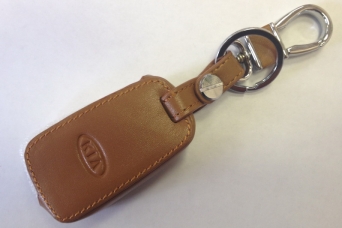 Чехол для брелока сигнализации Sportage R под смарт-ключ кожаный коричневый