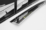 Хромированные дефлекторы из 6 частей с продолжением на форточки Lexus RX 2015
