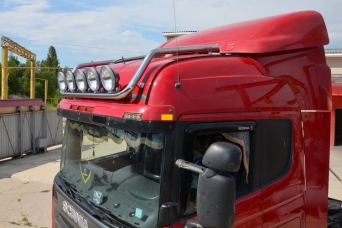 Дуга для фар на крышу Scania R-420 нержавеющая сталь