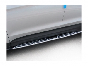 Пороги для Hyundai Santa Fe 2012 по н.в. (с логотипом Santa Fe) MOBIS partID:1187qw - Автоаксессуары и тюнинг