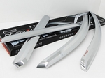 Дефлекторы окон (ветровики) хром Kia Sorento 2  поколение с  2009 - по 2020