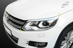 хром молдинги передних фар Volkswagen Tiguan 2012 -