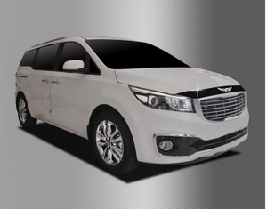 Kia Carnival minivan 3 generation  2014 - 2020  дефлектор капота с эмблемой - Автоаксессуары и тюнинг