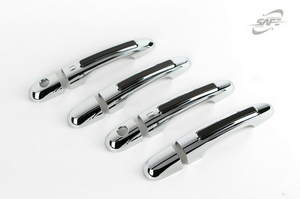 Kia Sorento FL 2009 - 2019 хромированные накладки на ручки с карбон вставкой partID:8130qw - Автоаксессуары и тюнинг