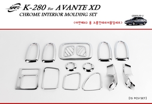 Молдинги интерьера хром Hyundai Elantra XD (2003-2006) - Автоаксессуары и тюнинг