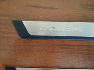 Накладки на дверные пороги, нерж, 44.5 cm * 4.5cm (Flexill - надпись Exclusive) partID:9861qo - Автоаксессуары и тюнинг