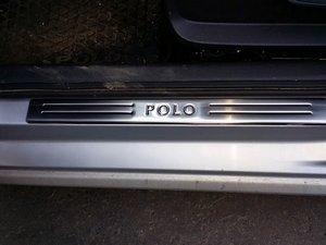 Накладки на дверные пороги Volkswagen Polo 2009 по н.в. - Автоаксессуары и тюнинг