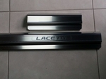 Накладки на пороги Chevrolet Lacetti 2004 по 2011 нержавейка ALU-FROST partID:6201qw