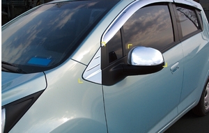 Накладки на  зеркала и уголки  хромированные Chevrolet Spark 2010 по н.в. - Автоаксессуары и тюнинг