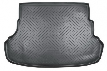 Коврик в багажник Hyundai Solaris I седан с нескладывающимися спинками задних сидений полиуретановый