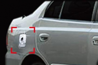 Накладка на лючок бензобака Hyundai Accent ТагАЗ хромированная autoclover