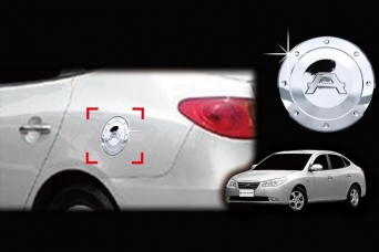Накладка на лючок бензобака Hyundai Elantra HD хромированная autoclover