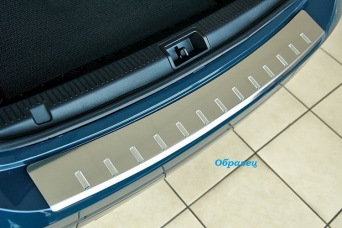 Накладка на задний бампер BMW X3 F25 зеркальная с загибом