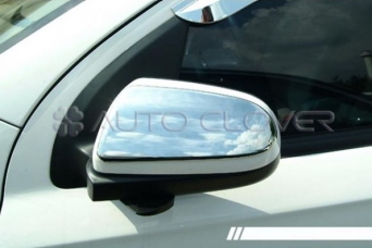 Накладки на зеркала Chevrolet Aveo седан 2006-2011 хромированные autoclover