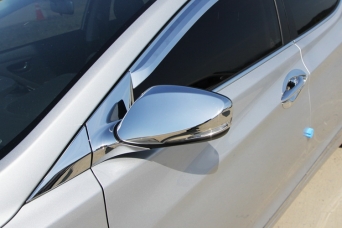 Накладки на зеркала Hyundai Veloster хромированные autoclover