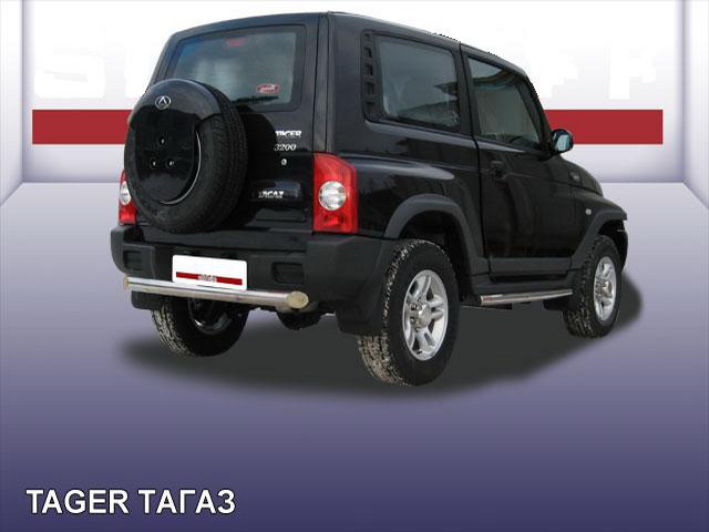 (TAT014) Защита заднего бампера ф76 короткая  ТаГаз TAGER