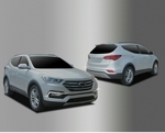 Hyundai Santa fe хром на передние туманки и отражатели