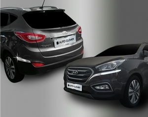 Hyundai ix 35 хром накладки на передний и задний бампер partID:1632qw - Автоаксессуары и тюнинг