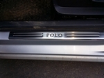 Накладки на дверные пороги Volkswagen Polo 2009 по н.в.