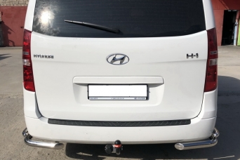 Защита заднего бампера Hyundai Grand Starex Urban уголки двойные