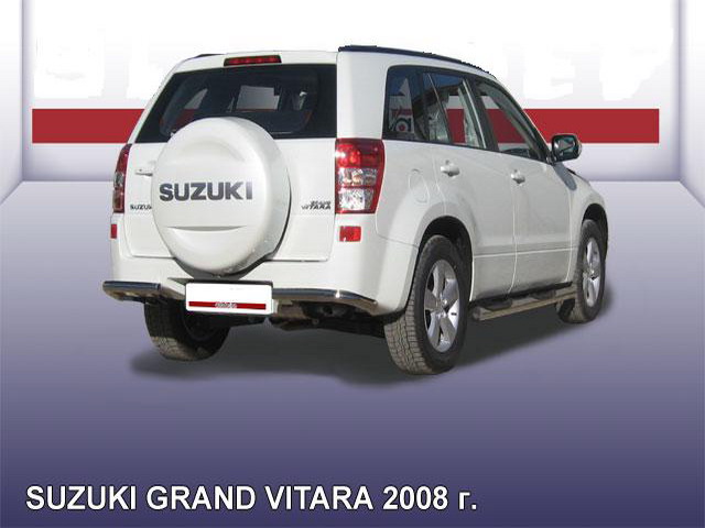 Защита заднего бампера Suzuki Grand Vitara II 2005-2012 5-ти дверный уголки 42 мм