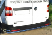 Защита заднего бампера VW Multivan T5 2009~ С гибами+уголки Диаметр 63+42 мм