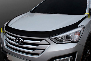 Дефлектор на капот акриловый Kyoungdong - Hyundai Grand Santa Fe 2013-2018 - Автоаксессуары и тюнинг
