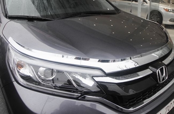 Дефлектор на капот хромированный Autoclover - Honda CR-V IV 2012-2016 B521