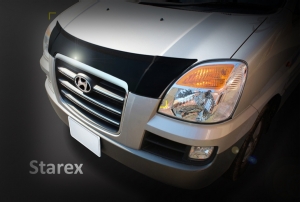 Дефлектор капота черный Hyundai Starex (старекс) 1997- 2006 - Автоаксессуары и тюнинг