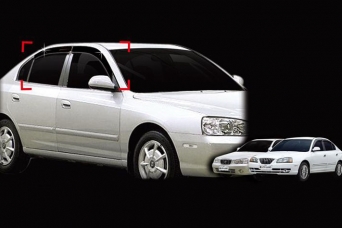 Дефлекторы боковых окон Hyundai Elantra XD седан autoclover