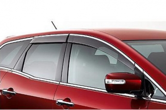 Дефлекторы боковых окон Mazda CX-7 с молдингом из нержавеющей стали