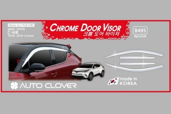 Дефлекторы боковых окон Toyota C-HR хромированные autoclover