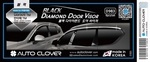 Дефлекторы на окна черные с хромированным молдингом (6 элементов) Autoclover - Hyundai Santa Fe IV 2018-2023