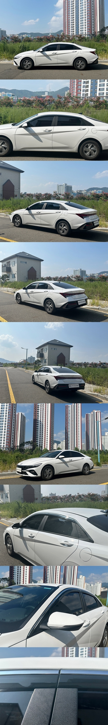 Дефлекторы на окна черные с хромированным молдингом Autoclover (6 элементов) - Hyundai Elantra VII 2021-2025 E480