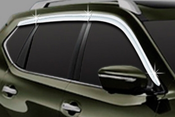 Дефлекторы на окна хромированные (6 элементов) Autoclover - Nissan X-Trail (T32) 2014-2021 - Автоаксессуары и тюнинг