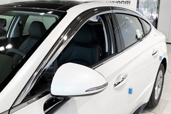 Дефлекторы на окна хромированные (6 элементов) Autoclover - Hyundai Sonata VIII 2020-2025 - Автоаксессуары и тюнинг