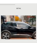 Дефлекторы на окна хромированные (6+2 элементов) Autoclover - Peugeot 3008 2016-2025