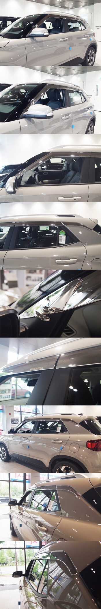 Дефлекторы на окна хромированные Autoclover (6 элементов) - Hyundai Venue 2019-2025 B398