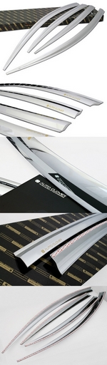 Дефлекторы на окна хромированные Autoclover - Chevrolet Malibu 2013-2025