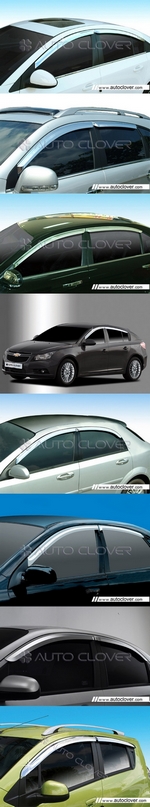 Дефлекторы на окна хромированные Autoclover - Chevrolet Malibu 2013-2025