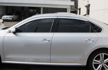 Дефлекторы на окна хромированные Autoclover - Volkswagen Passat B7 2010-2015 C558