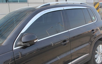 Дефлекторы на окна хромированные Autoclover - Volkswagen Tiguan I 2008-2016 C557