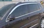 Дефлекторы на окна хромированные Autoclover - Volkswagen Tiguan I 2008-2016