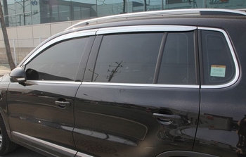 Дефлекторы на окна хромированные Autoclover - Volkswagen Tiguan I 2008-2016 C557