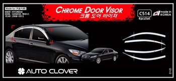 Дефлекторы на окна хромированные Autoclover - Hyundai Genesis 2008-2016 C514