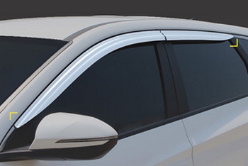 Дефлекторы на окна хромированные Kyoungdong - Hyundai Tucson IV 2021-2025 - Автоаксессуары и тюнинг