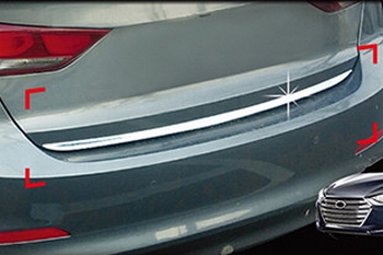 Хромированная накладка на кромку крышку багажника Autoclover - Hyundai Elantra VI 2016-2020 - Автоаксессуары и тюнинг