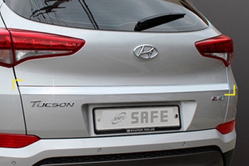 Хромированная накладка на крышку багажника Kyoungdong - Hyundai Tucson III 2015-2021 - Автоаксессуары и тюнинг