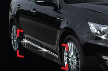 Хромированные молдинги на двери Autoclover - KIA Optima I 2010-2015 - Автоаксессуары и тюнинг