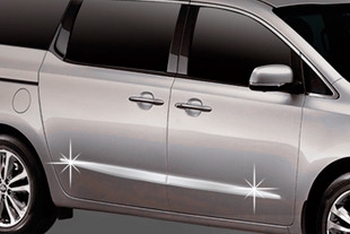Хромированные молдинги на двери и задний бампер Autoclover - KIA Carnival III 2014-2020 - Автоаксессуары и тюнинг